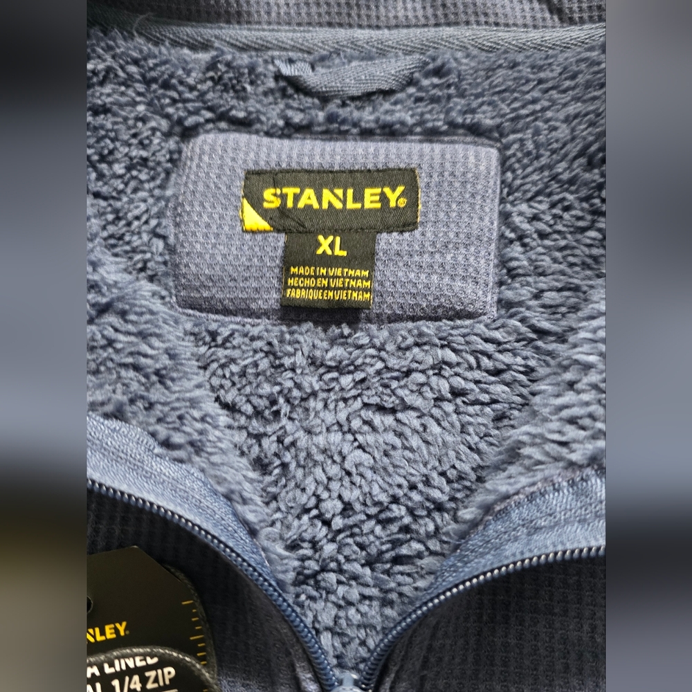 Stanley Men's Quarter Zip-Up Sherpa in Indigo Blue XL - Picture 3 of 6